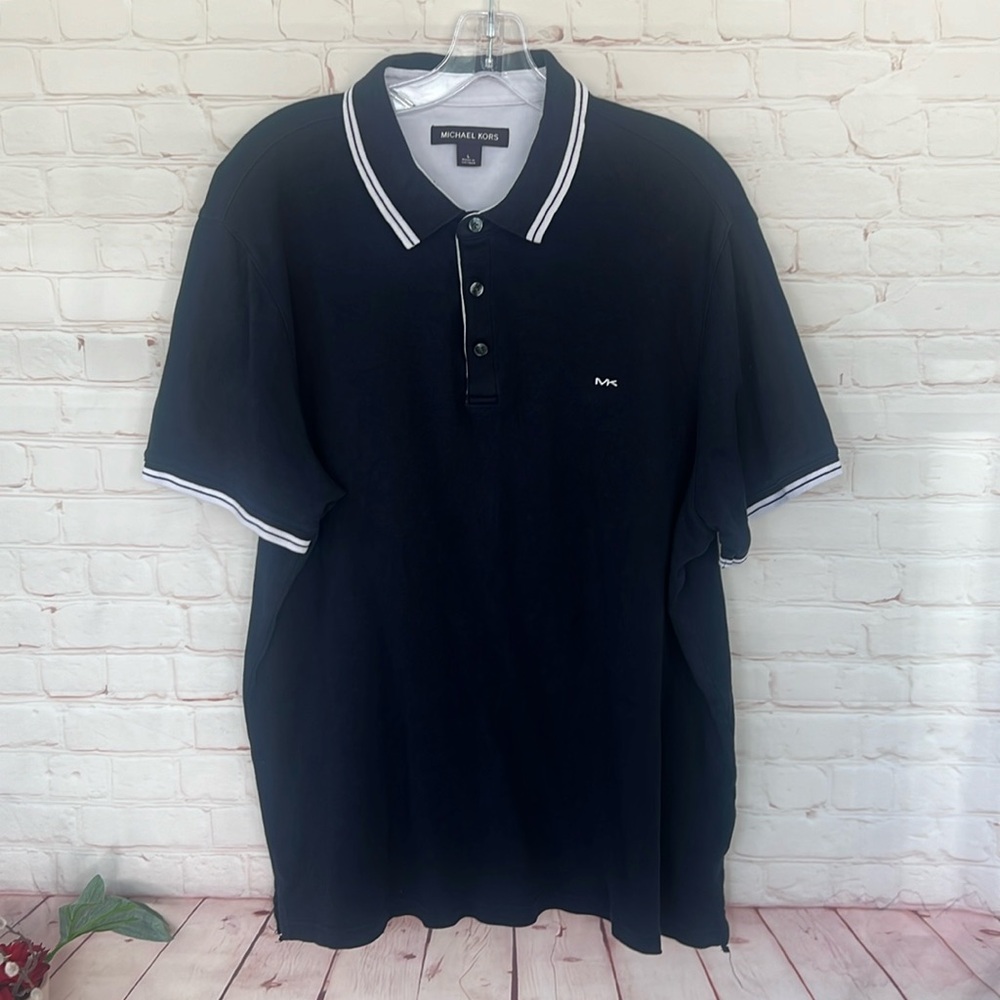 Michael Kors Navy blue polo shirt size large